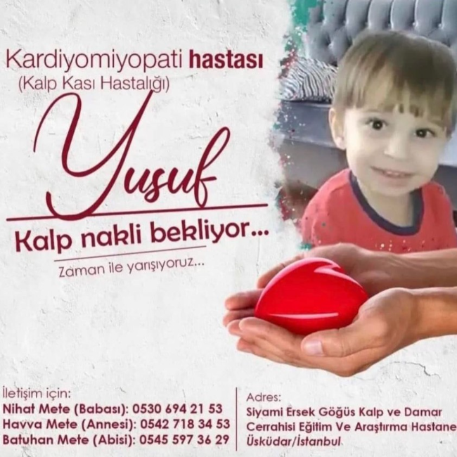 Yusuf kalp bekliyor.