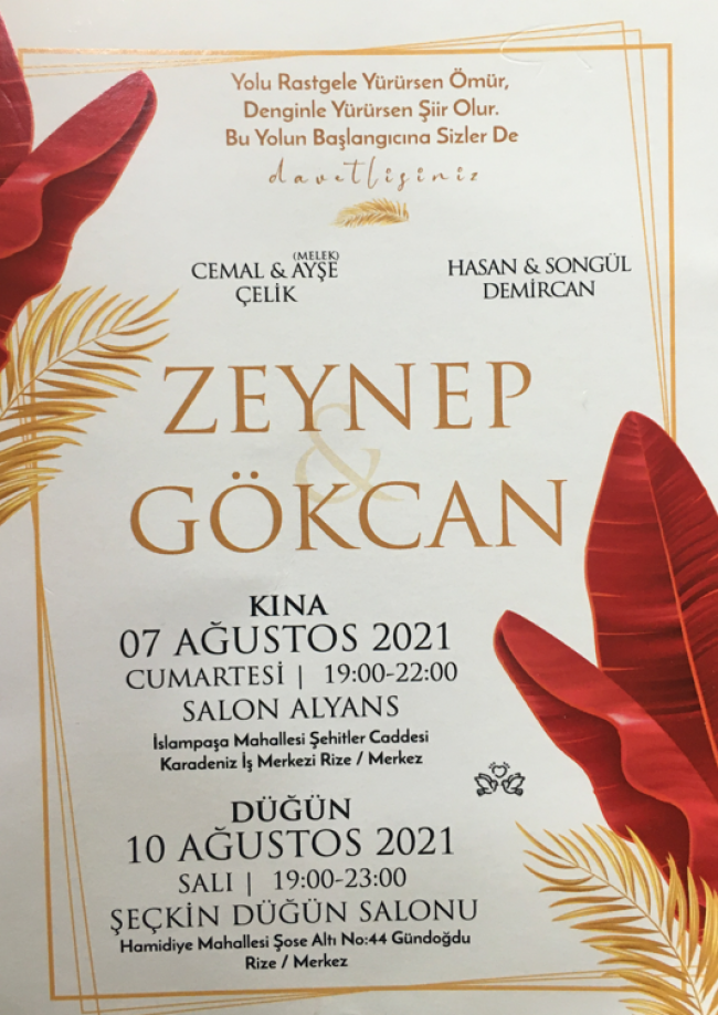 ZEYNEP&GÖKCAN 10.08.2021 SALI 19:00