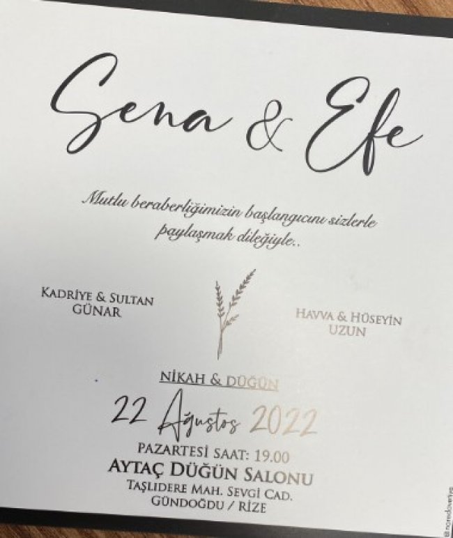 SENA GÜNAR &EFE UZUN 22.08.2022 PAZARTESİ /F