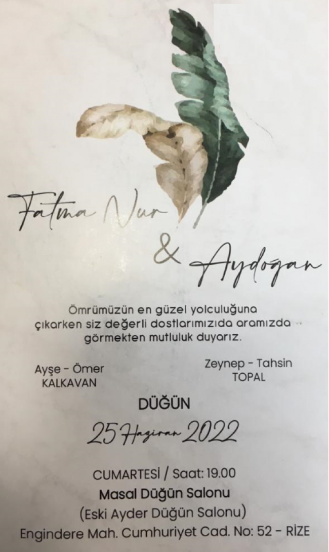 FATMANUR&AYDOĞAN 27.06.2022 PAZAR 19:00