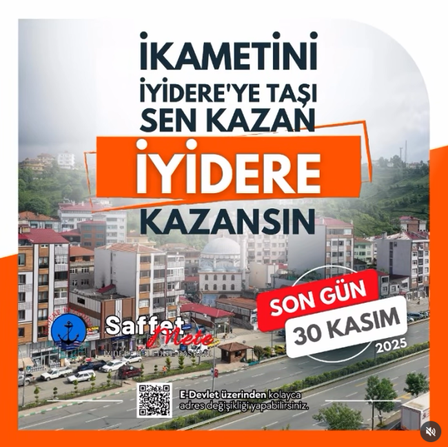 ikametgâhınızı İYİDERE'miz için taşıyalım.
