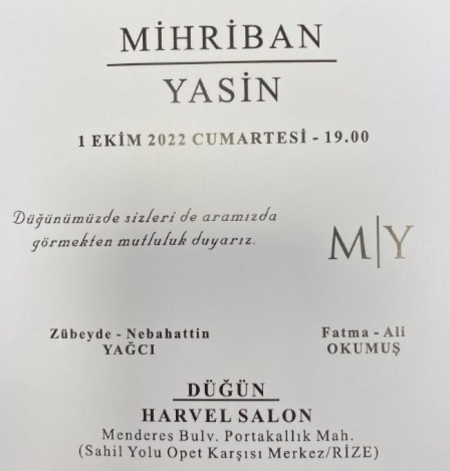 MİHRİBAN&YASİN 01.10.2022 CUMARTESİ 19.00 /f