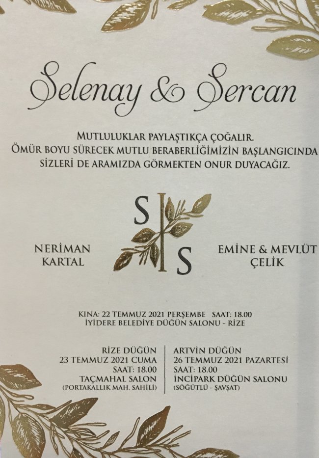 SELENAY&SERCAN 21.07.2021 CUMARTESİ 18:00/F