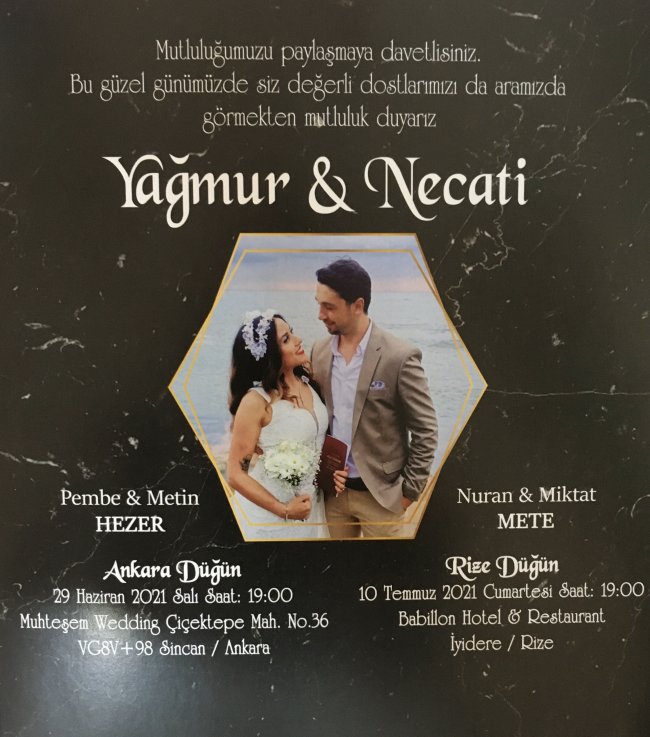 YAĞMUR&NECATİ 10.07.2021 19:00 CUMARTESi